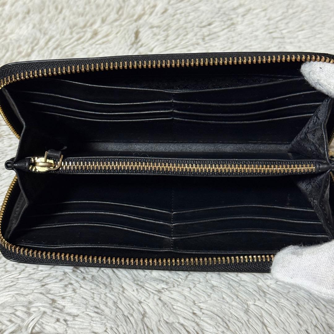 極美品✨アニヤハインドマーチ レザー　長財布　キルティング タッセル　ブラック