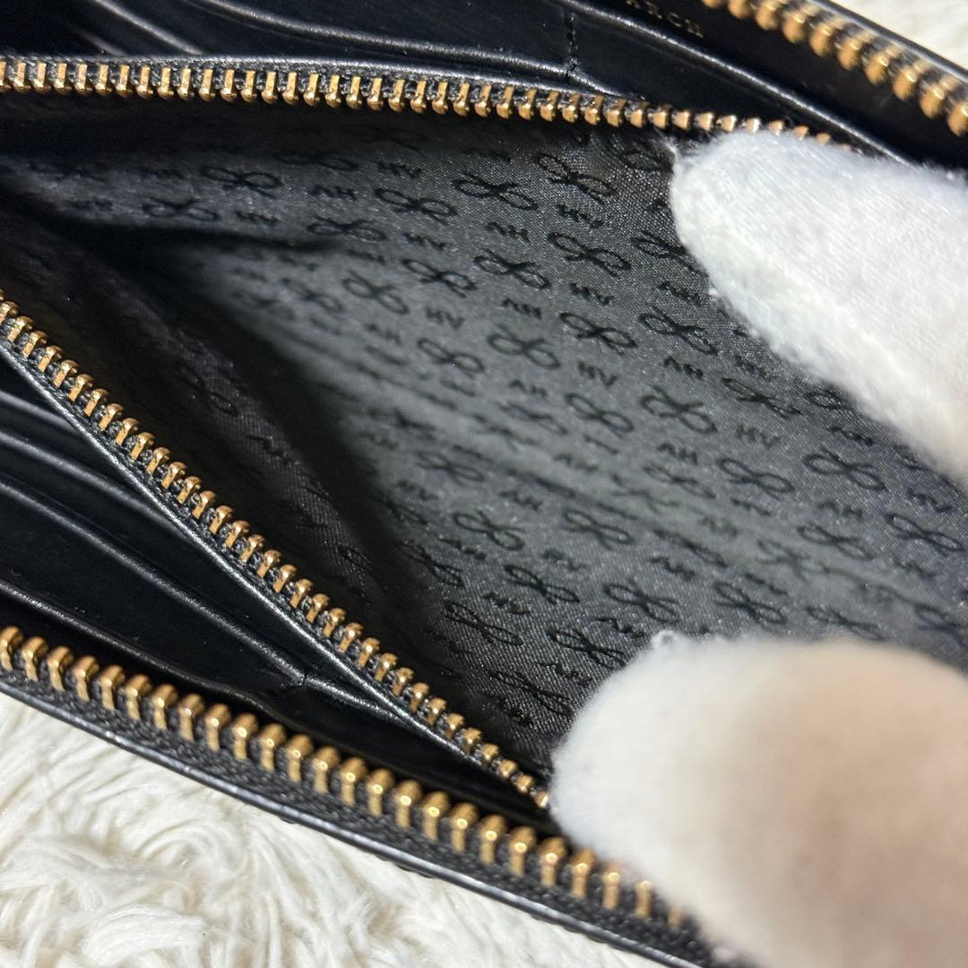 極美品✨アニヤハインドマーチ レザー　長財布　キルティング タッセル　ブラック