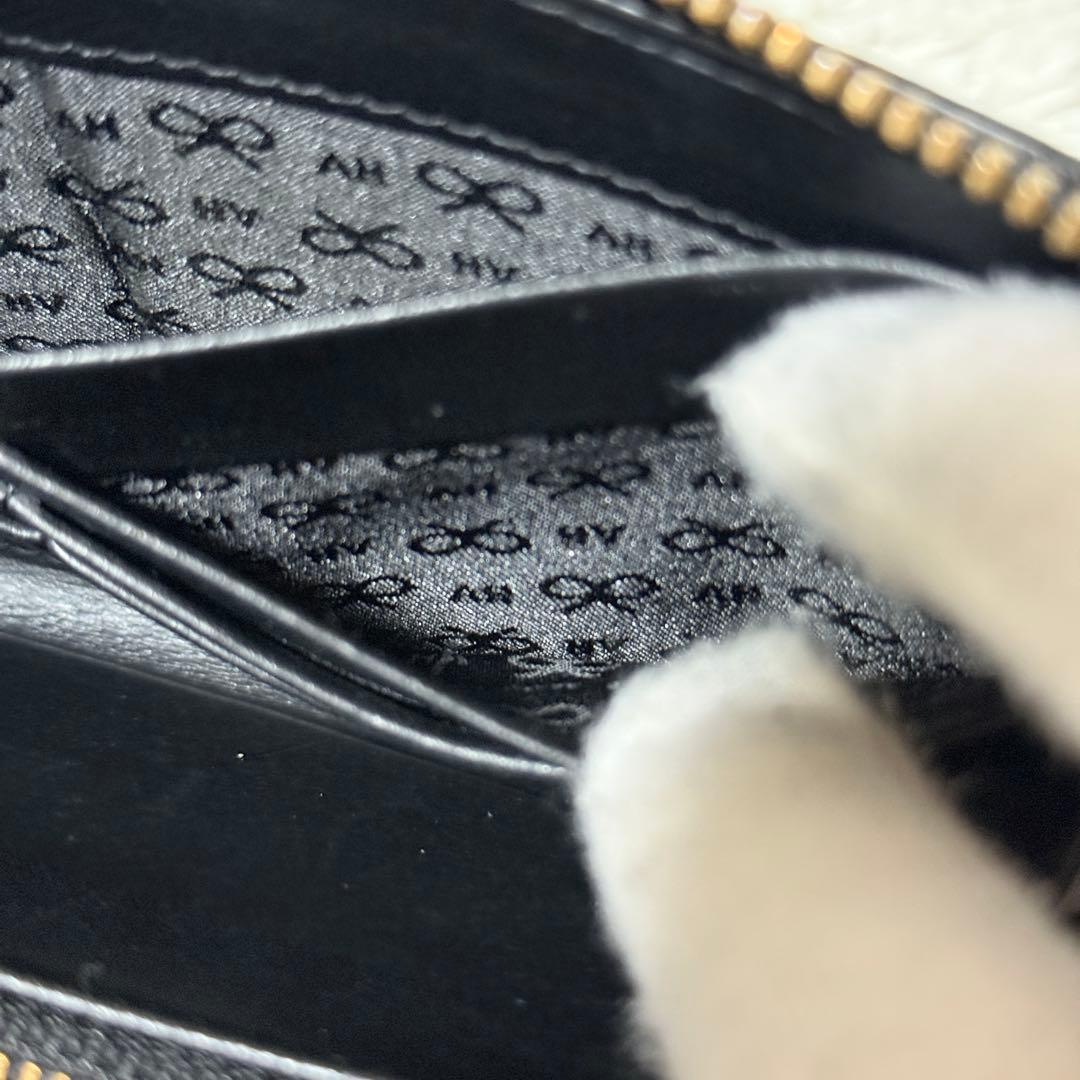 極美品✨アニヤハインドマーチ レザー　長財布　キルティング タッセル　ブラック