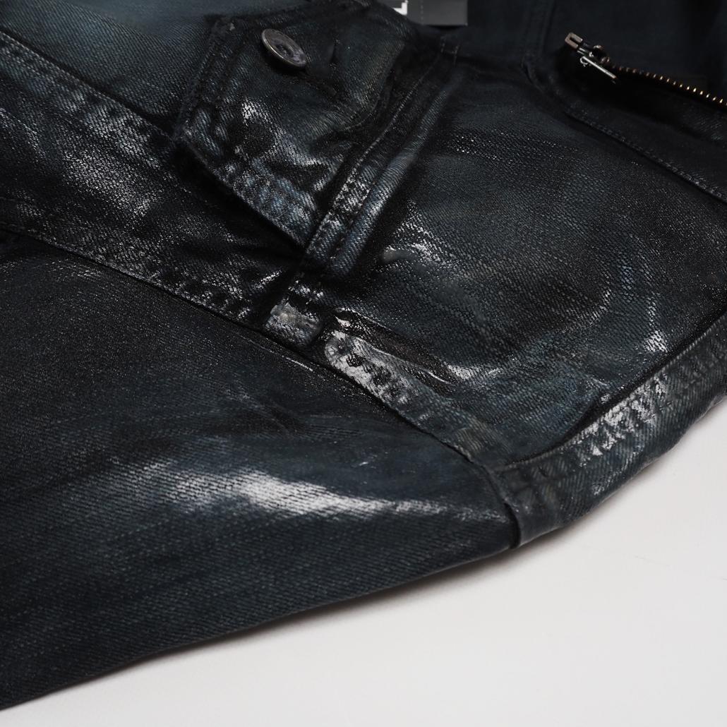 デッドストック L.G.B. コーティングブラックデニムジャケット Y2K