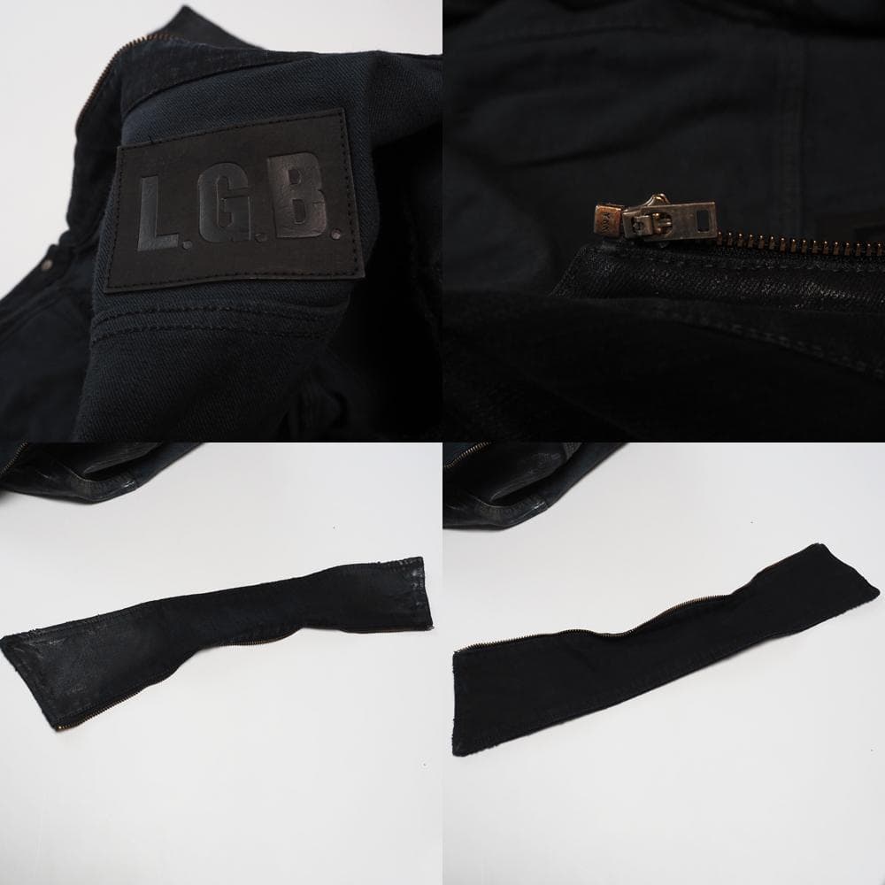 デッドストック L.G.B. コーティングブラックデニムジャケット Y2K
