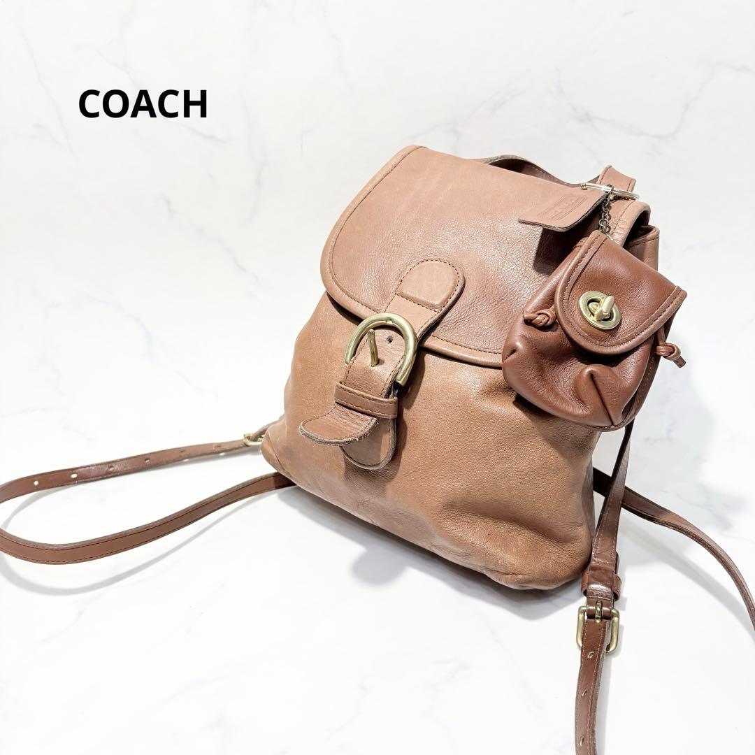 【美品】COACH コーチ　オールドコーチ　リュック　ミニリュック　チャーム付き