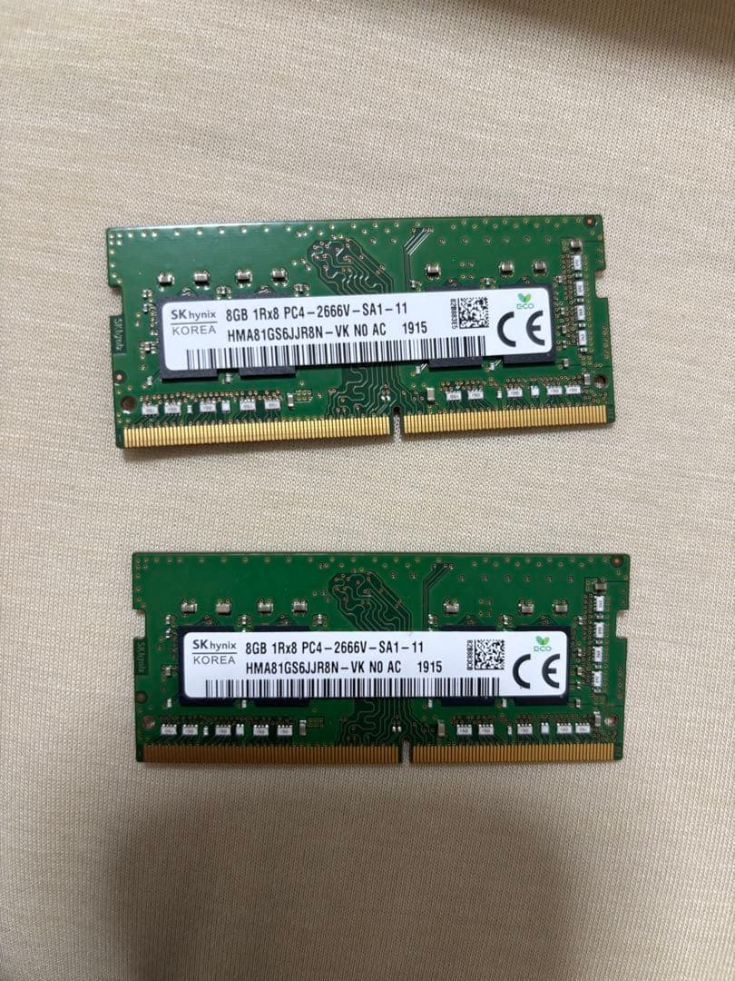 K*T様 SK hynix 8GB DDR4 メモリ×2 16GB
