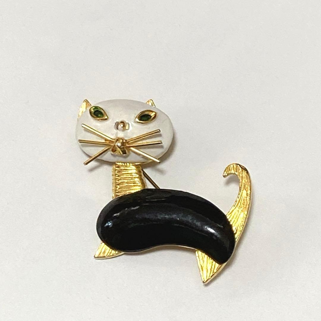 50’s アールデコ 猫ちゃん ブローチ