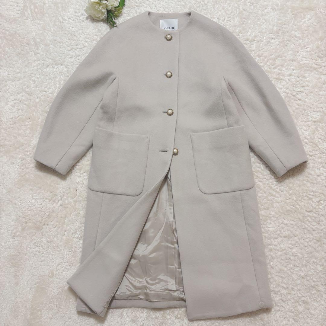 新品⭐︎ 定価90,200円 ルルウィルビー シャルムビーバークルーコート