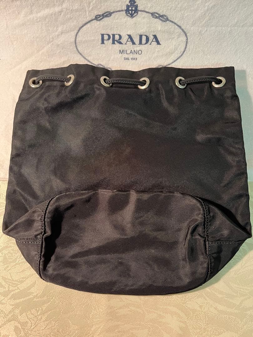 PRADA プラダ 巾着 ポーチ ミニバッグ 白タグ テスート
