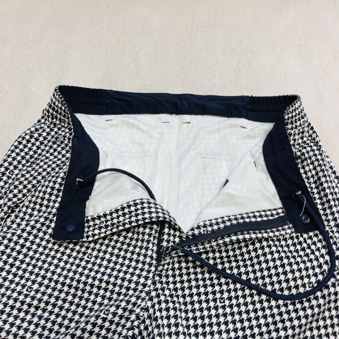 極美品　キャロウェイ　レインコート　ジャケット　パンツ　千鳥格子　L 　ネイビー