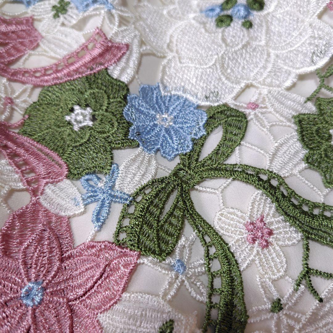 【未使用級♡希少42】ローズティアラジュエル　フラワーケミカルレースワンピース