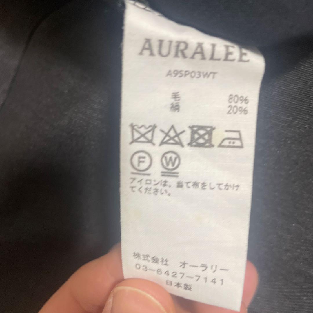 オーラリー　ウールシルクトロピカルスリットスラックス