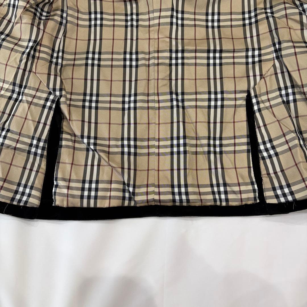 ベロア テーラードジャケット 銀ボタン ノバチェック 細身 黒クラシックタイト系