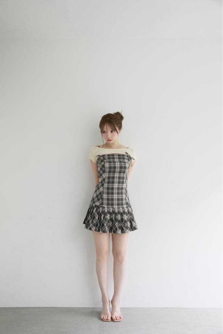 ANDMARY Karen check mini dress Mサイズ