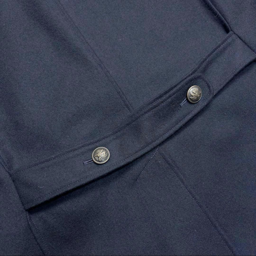 ポールスミス ミリタリーコート カシミヤ混 エポーレット メタルボタン