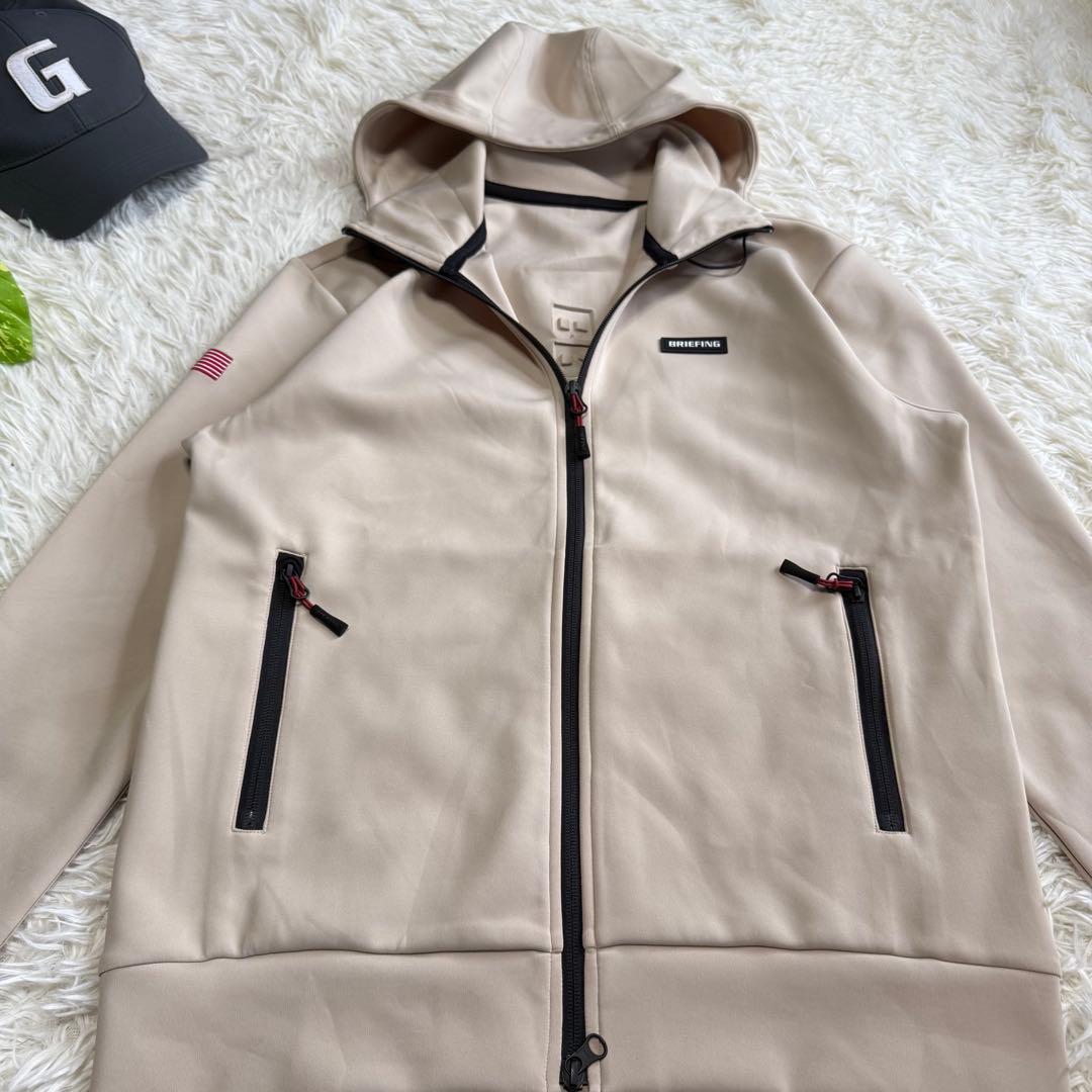 【ブリーフィングゴルフ】未使用品 ジップジャケット ベージュ Mサイズ メンズ