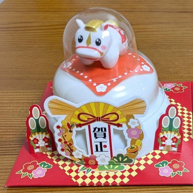 未開封 たいまつ食品 鏡餅 フィギュア付き 白馬 2026 開運 福招き