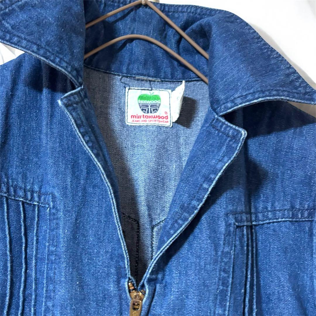 misstexwood デニムサロペット Sサイズ　ジャンプスーツ　ベルボトム