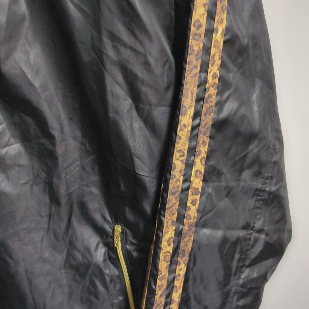 アディダス　ナイロンジャケット　ゴールド　レオパード　トレフォイル　O