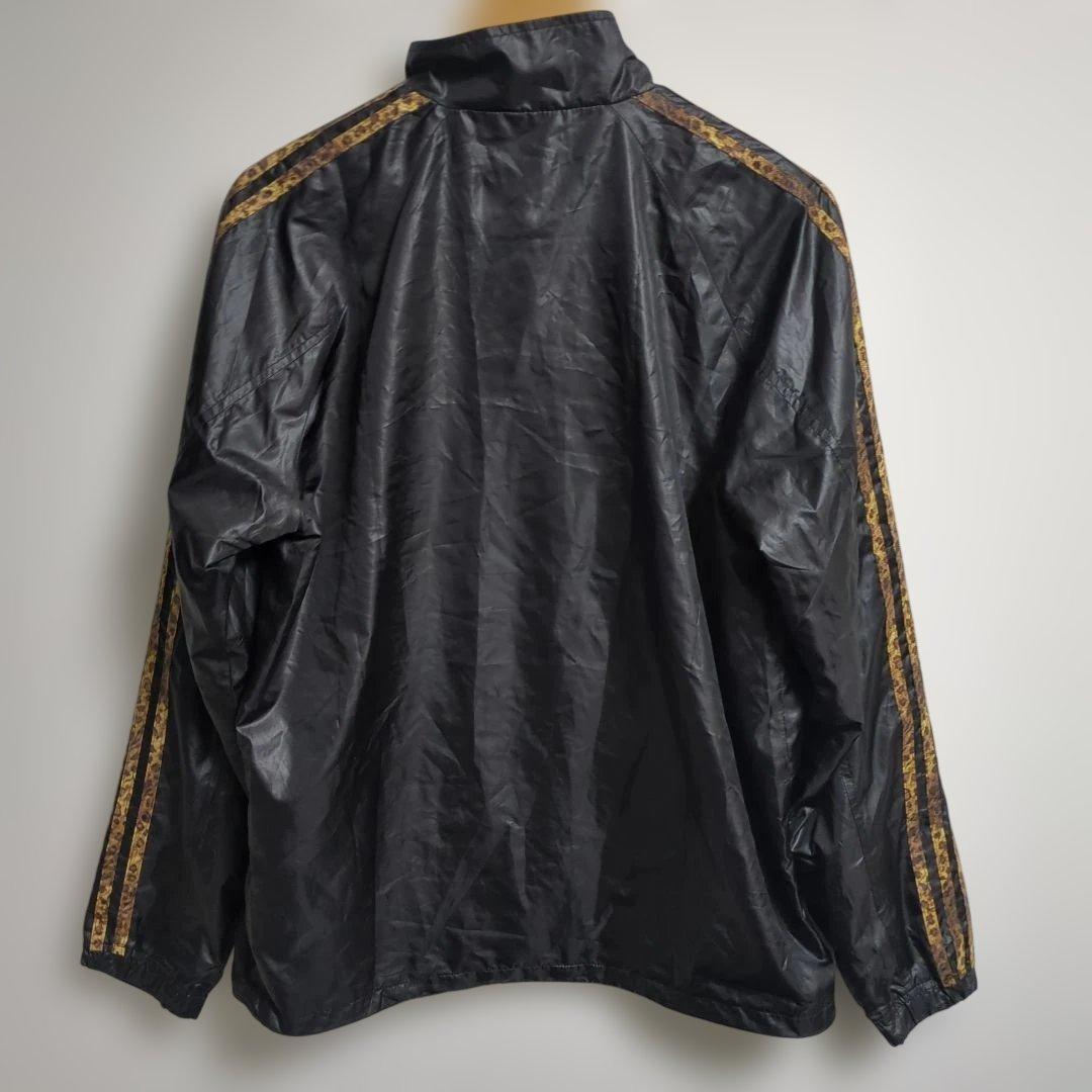 アディダス　ナイロンジャケット　ゴールド　レオパード　トレフォイル　O