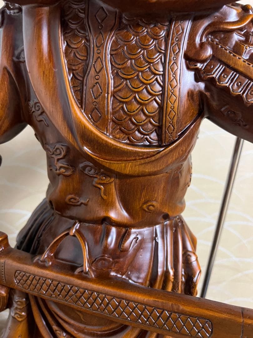 関羽の置物像 ナイフを持つ装飾 関羽/関羽ロング彫刻 家庭オフィス