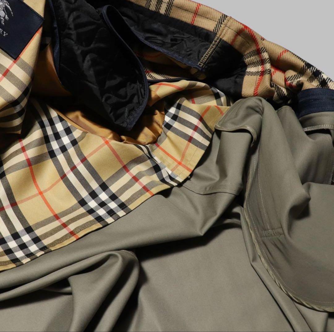 極美品★BURBERRY★ステンカラーコート★ノバチェック 中綿ライナー★とろみ