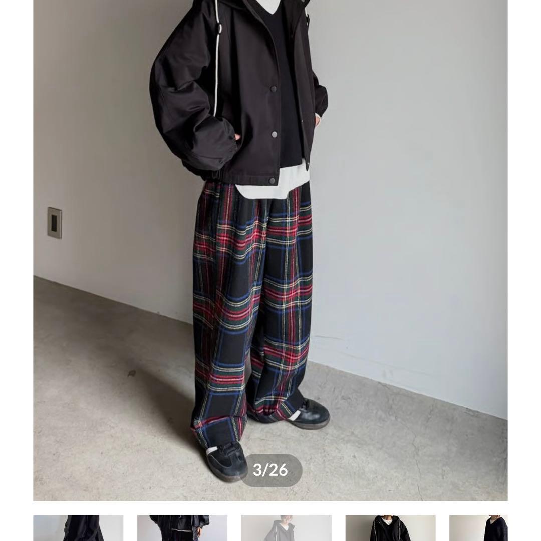 よしおくん ARULLE ロールアップウォームスラックス（チェック）