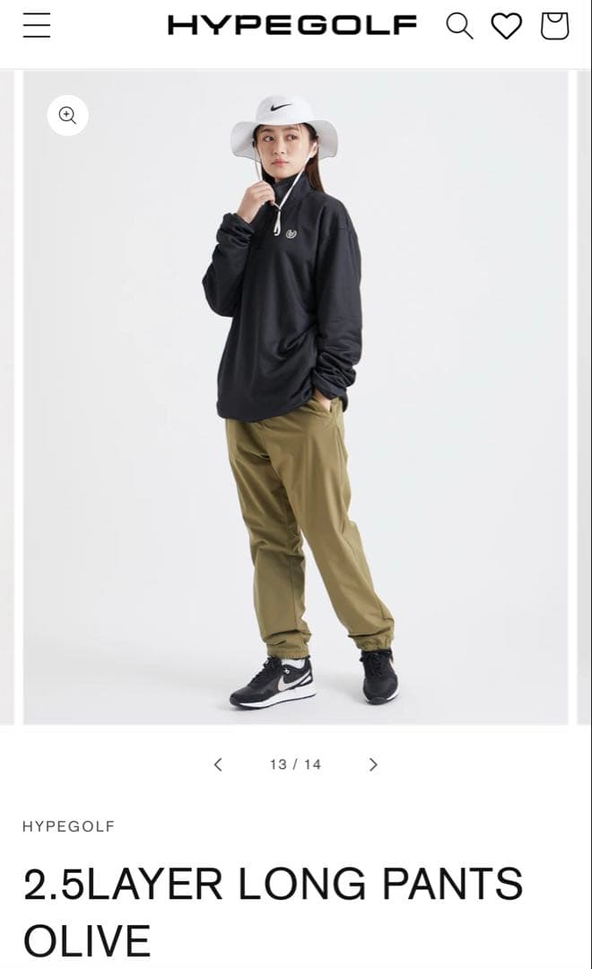 【値下げ】HYPEGOLF 2.5LAYER LONG PANTS OLIVE