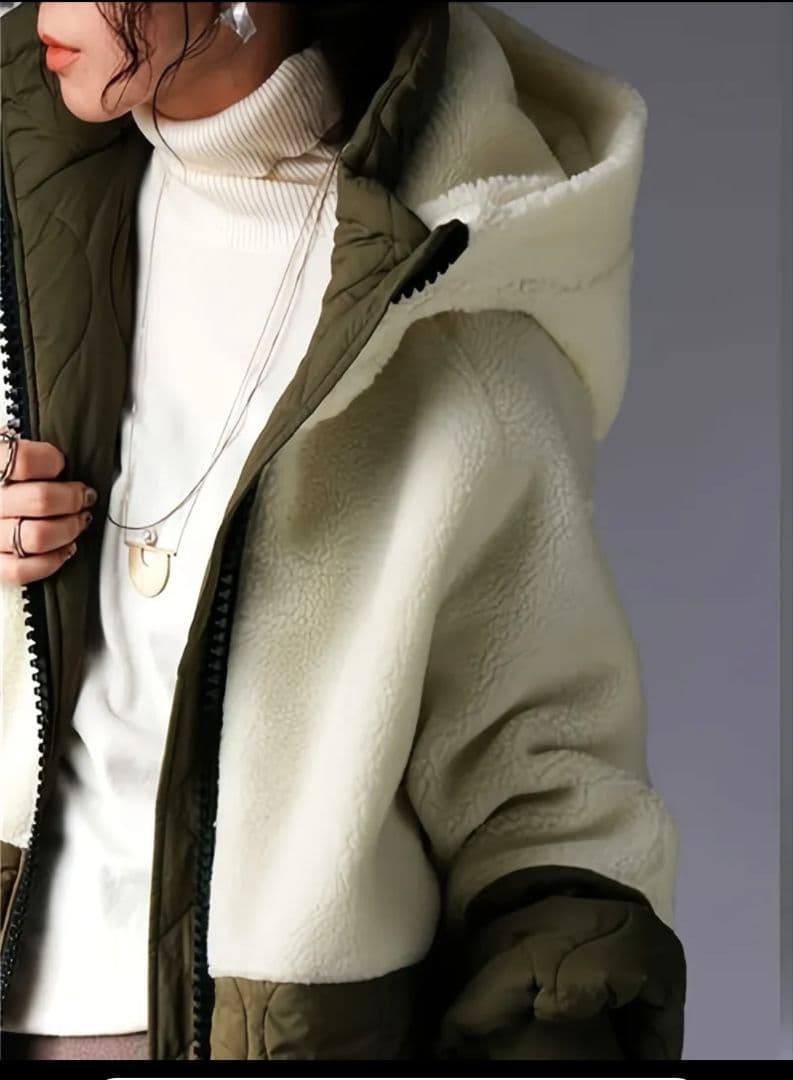 『最終お値下げ‼️』BIGファスナー レディースロングアウター