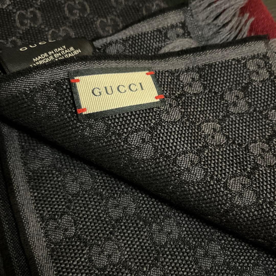 GUCCI GGパターン マフラー ウールカシミヤ製