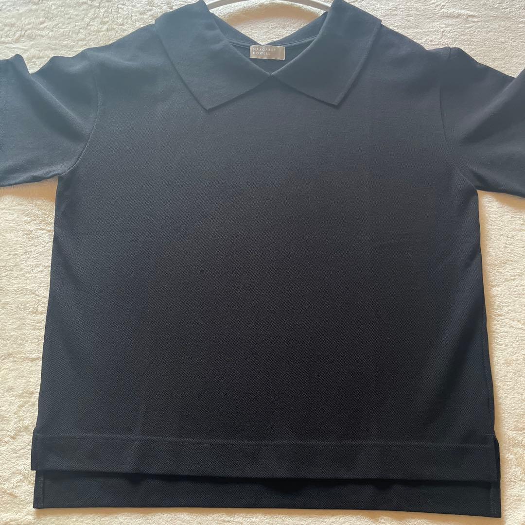 極美品✨22ssマーガレットハウエル　ポロシャツ　プルオーバー　ブラック