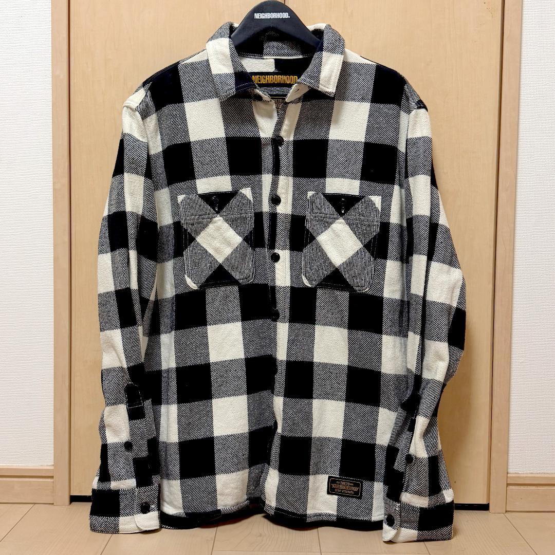 NEIGHBORHOOD 2018AW  LUMBERS C-SHIRT.LS Neighborhood Shirt Check Flannel Lumbers C-Shirt Ls Gray X-Large