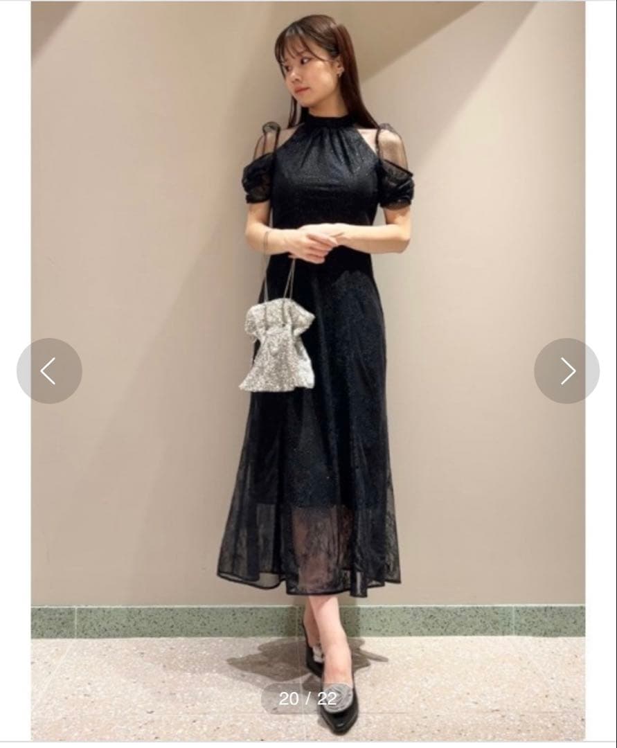 SNIDEL デザインスリーブレースドレス