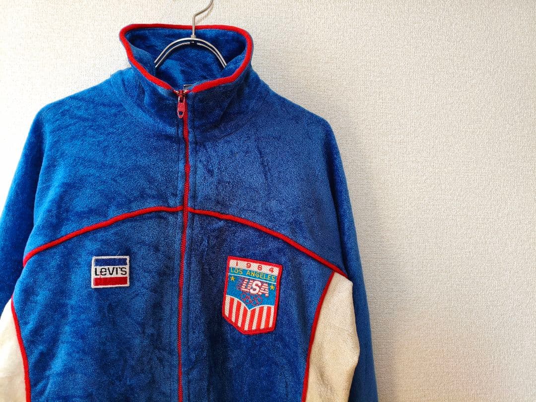 80s \"Levi’s\" Olympic Velour Track Jacket