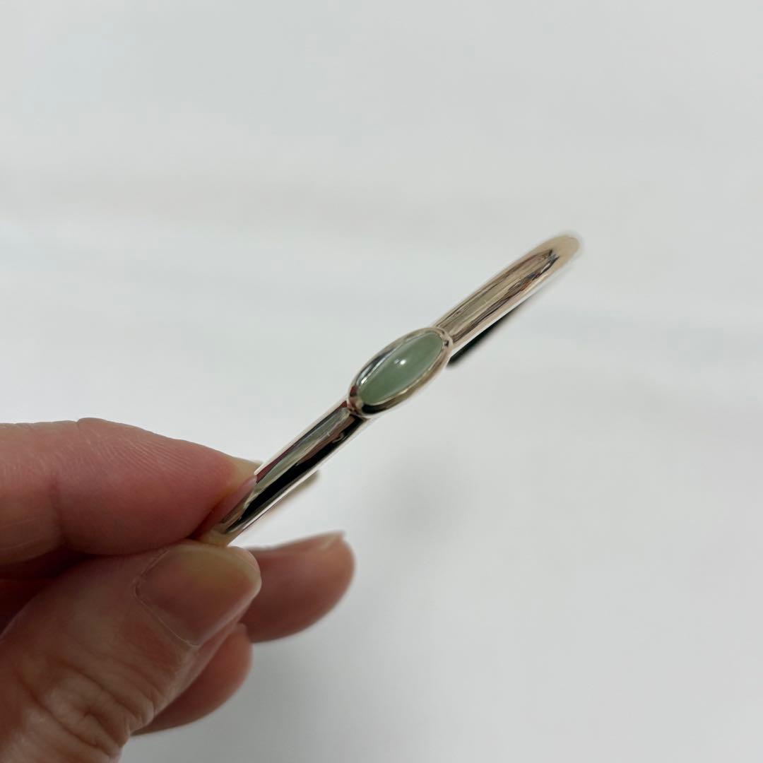 MAIDEN メイデン B-10 翡翠 バングル シルバー Sサイズ