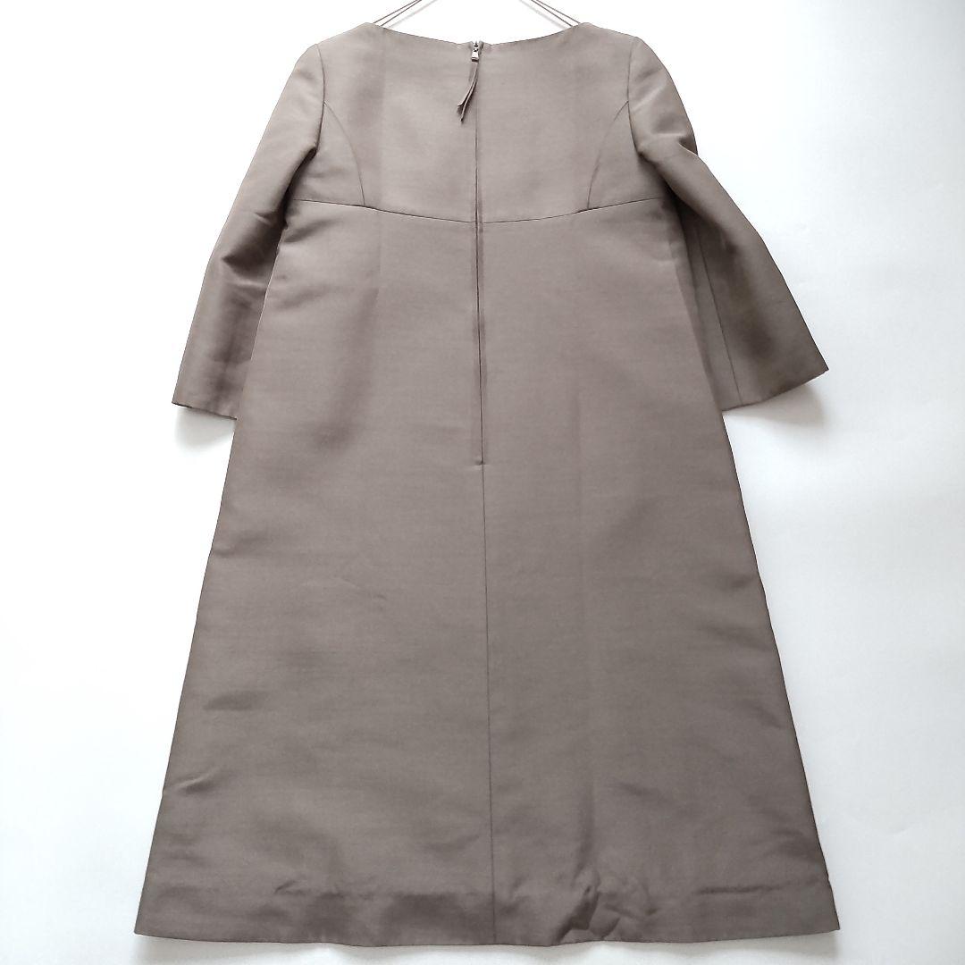 極美品 22AW フォクシーブティック 七分袖 ワンピース ドレス モノクローム