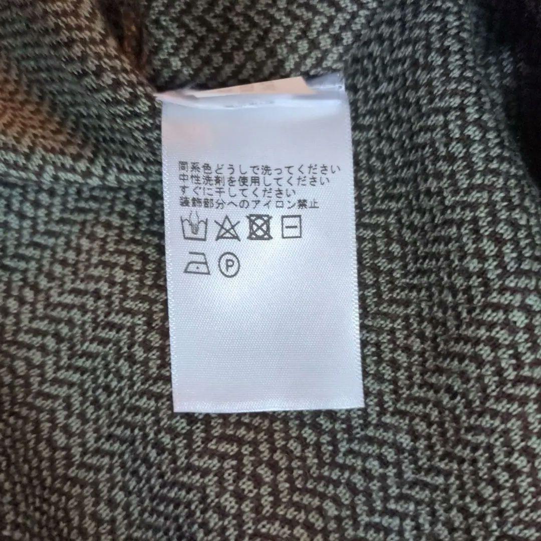 新品タグ付きローレンラルフローレン フェイクレザートリムウールセータードレス S