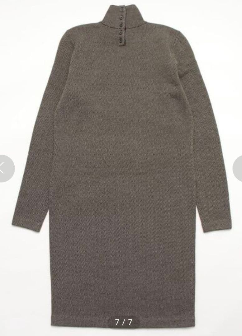 新品タグ付きローレンラルフローレン フェイクレザートリムウールセータードレス S