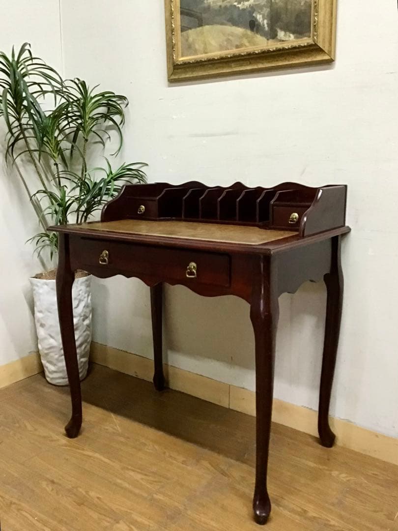 つき☆管243☆英国調☆ヨーロピアンクラシック☆アンティークデスク☆平机