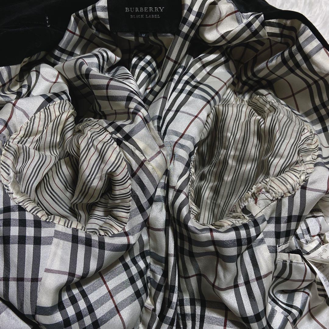 希少⭐️バーバリーブラックレーベル　ナポレオンコーベロア　銀ボタン　ノバチェック