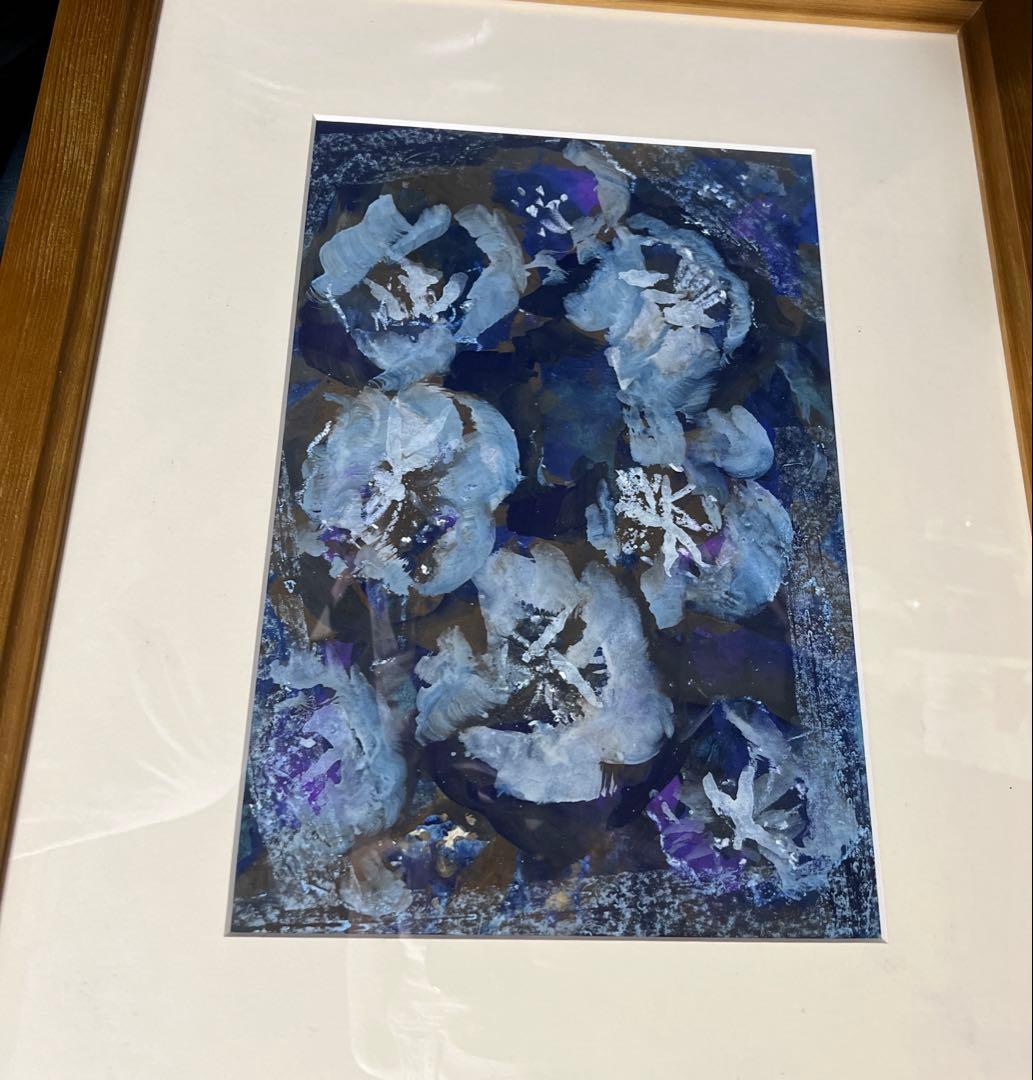 安藤玉子 青い花 原画