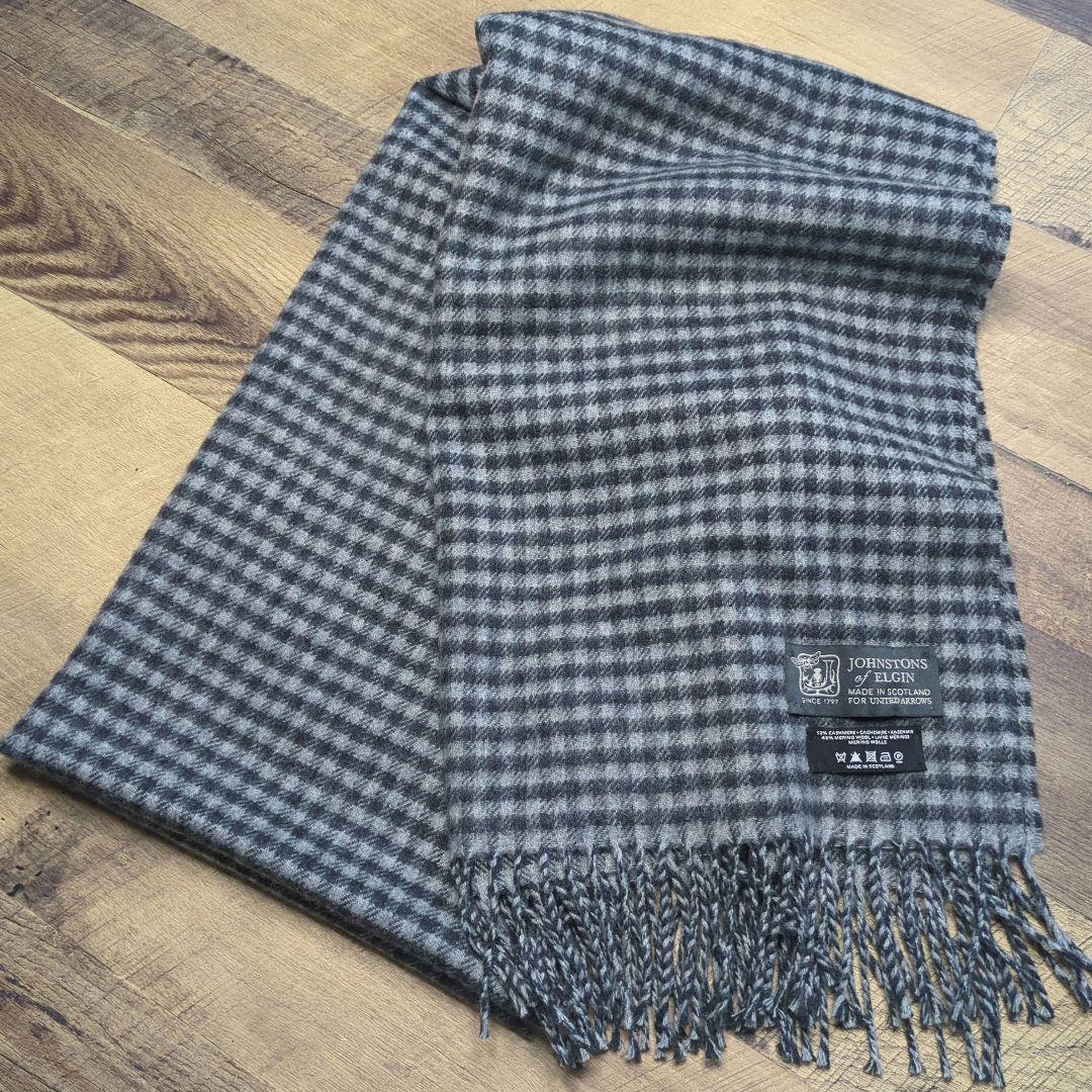 ジョンストンズ×ユナイテッドアローズ別注■ウール カシミヤマフラー