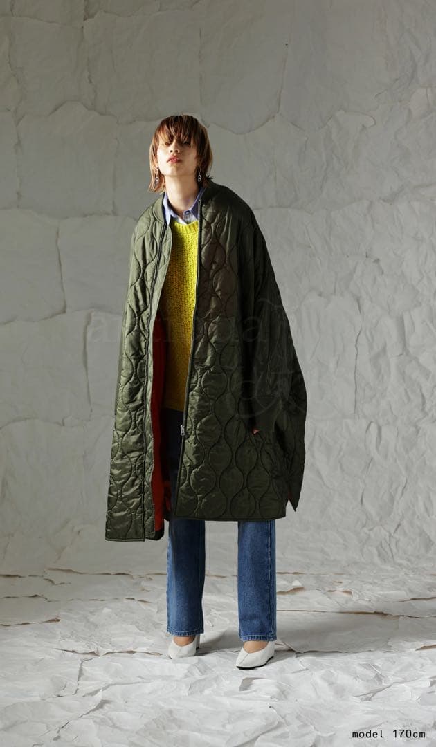 年末までSALE【antipua】キルティング MA-1ポンチョ 完売品◇カーキ