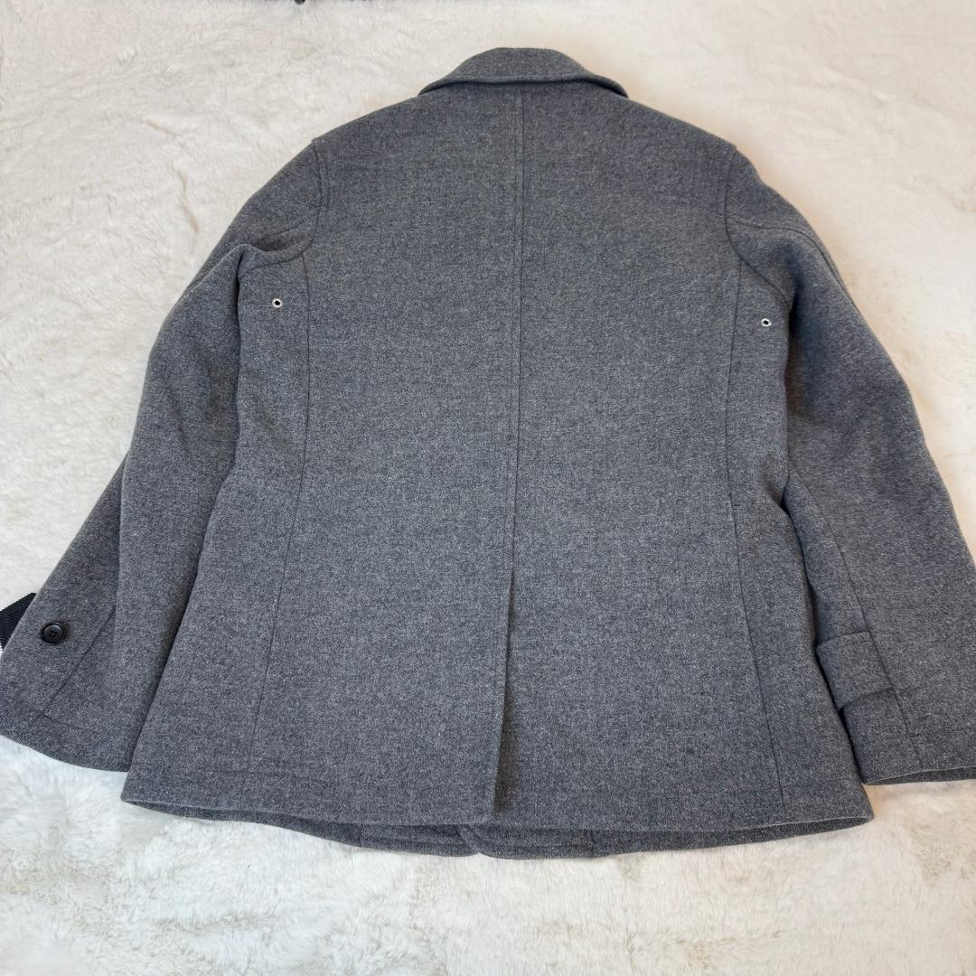 SHIPS SUPER140'S ウールコート メルトン Pコート M オフィス