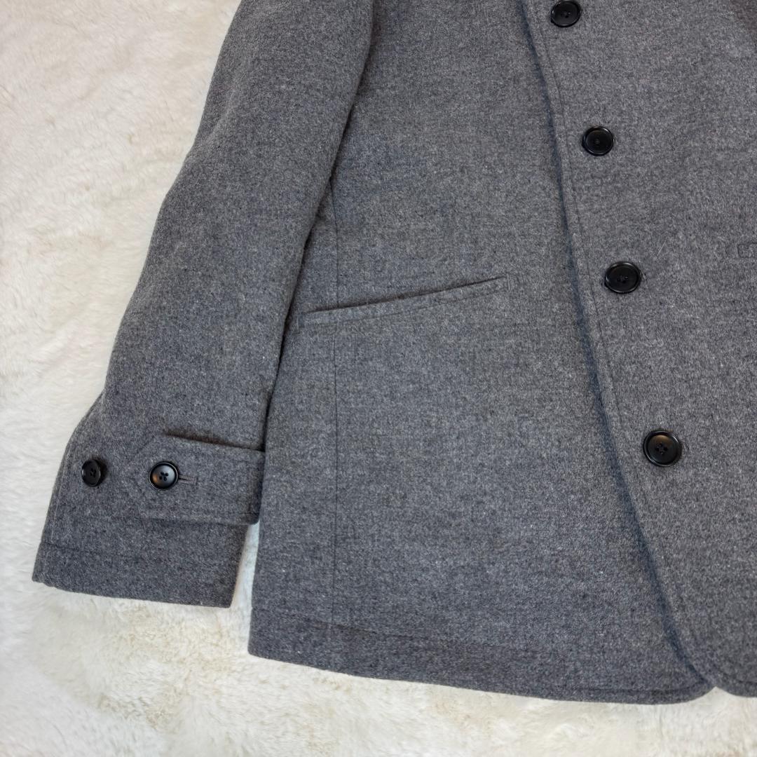 SHIPS SUPER140'S ウールコート メルトン Pコート M オフィス
