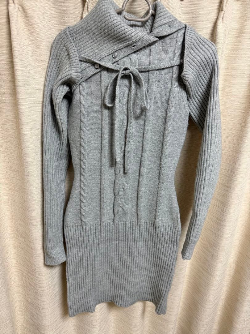 デザインネックニットミニワンピース darich ダーリッチ