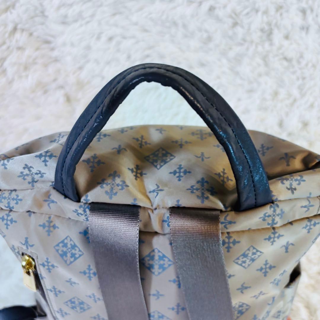 極美品　russet ラシット リュック バックパック 総柄　レザー　ゴールド