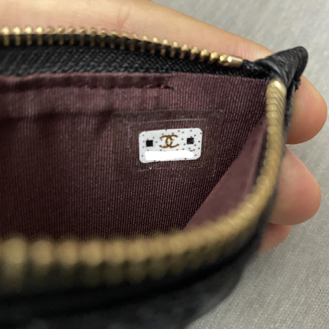 CHANEL フラグメントケース キャビア ミニ財布 ﻿