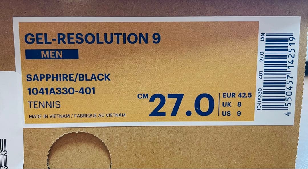 asics アシックスGEL-RESOLUTION9 オールコート 27.0cm