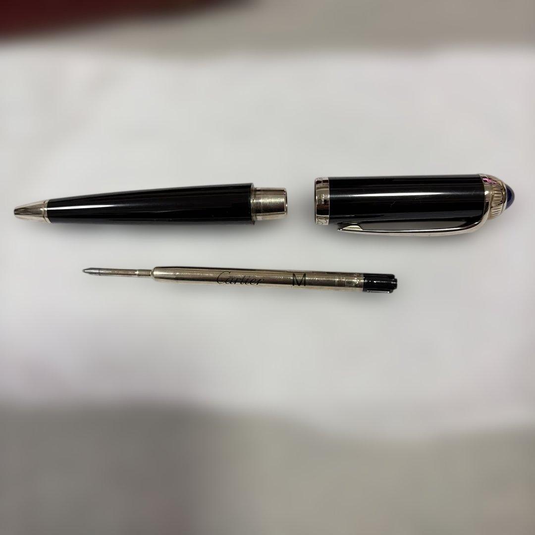 【カナほぼ未使用】Cartier 高級ボールペン黒　箱ショッパー付