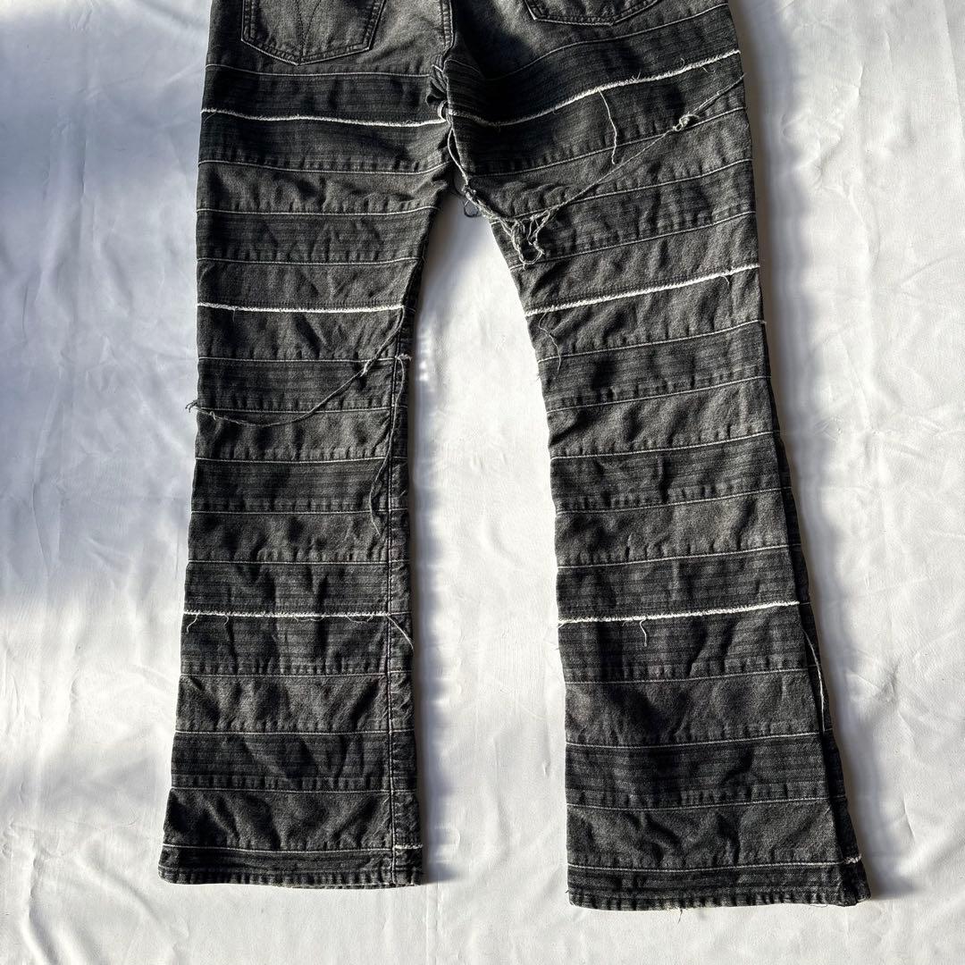 HYSTERIC GLAMOUR スクラッチフレアデニムパンツ ブラック 34