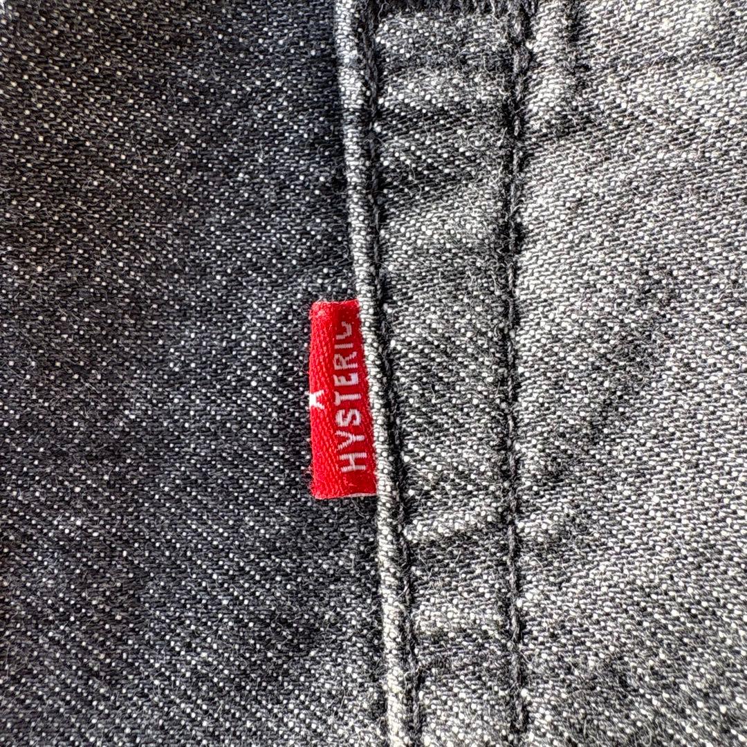 HYSTERIC GLAMOUR スクラッチフレアデニムパンツ ブラック 34