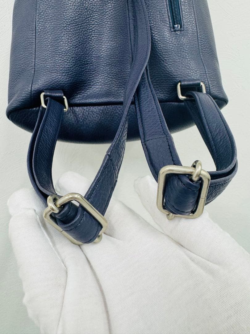 【極美品✨希少】Kitamura2 本革リュック ネイビー 大容量